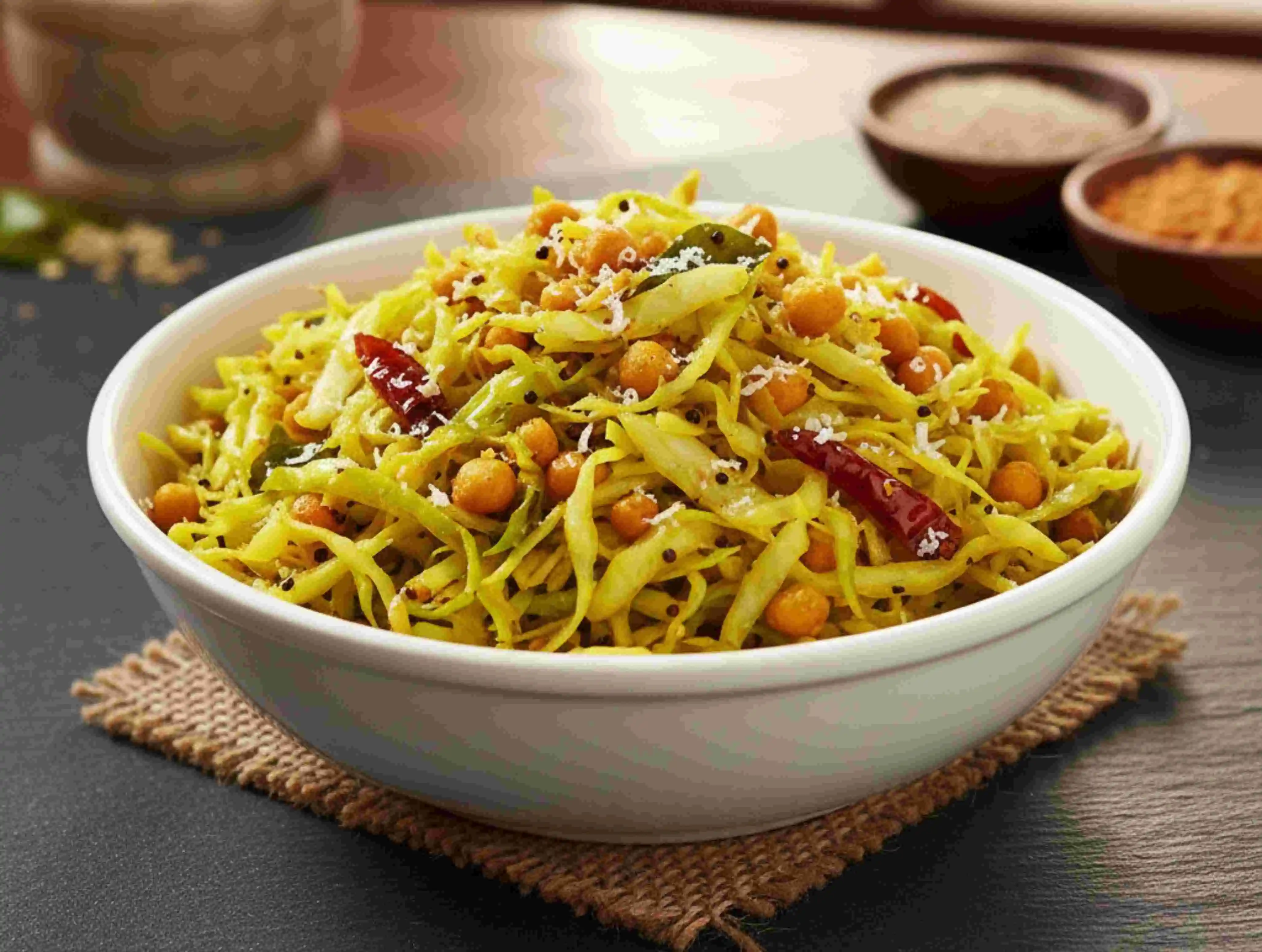 Cabbage Poriyal